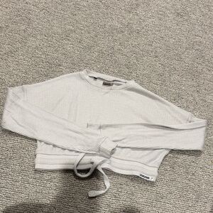Gymshark Light Gray Ribbed Sweater